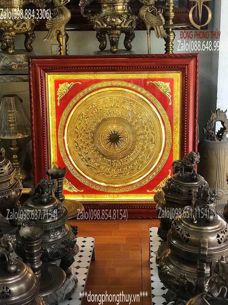 Mặt trống đồng Đông Sơn bằng đồng thúc thủ công 1m3*1m3