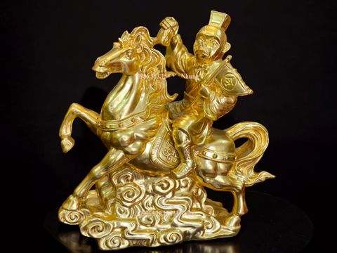 Tượng Mã Thượng Phong Hầu Bằng Đồng dát vàng 24K