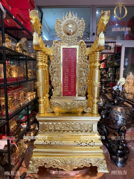 Ngai thờ + bài vị thờ bằng đồng