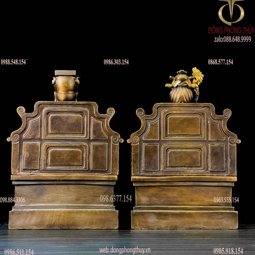 Ngọc Hoàng Đại Đế - Vương Mẫu Nương Nương bằng đồng