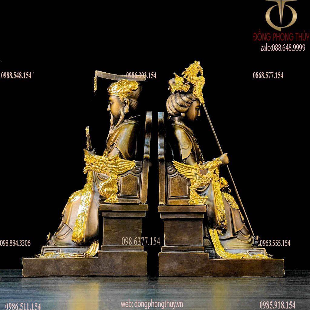 Ngọc Hoàng Đại Đế - Vương Mẫu Nương Nương bằng đồng