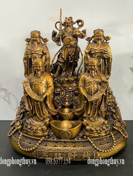 Ngũ lộ thần tài bằng đồng