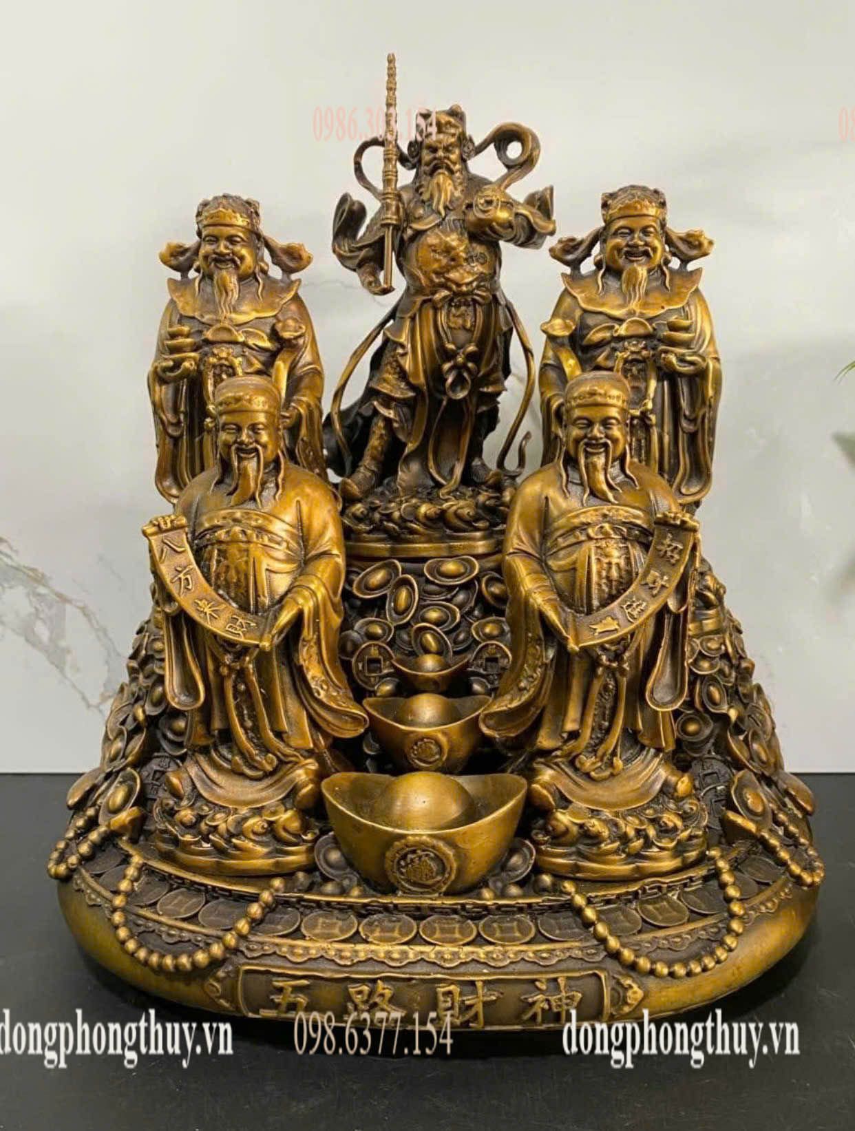 Ngũ lộ thần tài bằng đồng