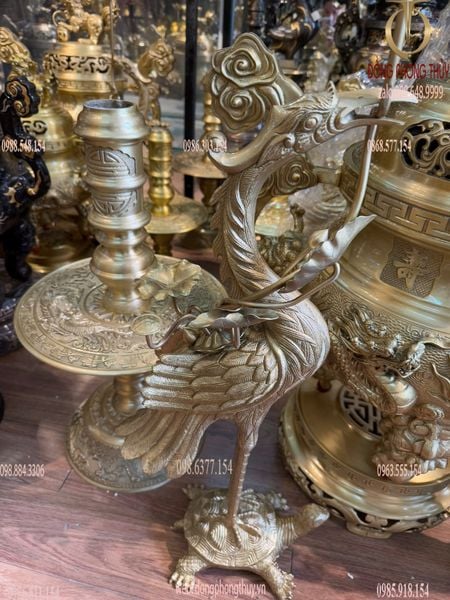 Bộ đỉnh đồng Ngũ sự cát tút cao 70cm