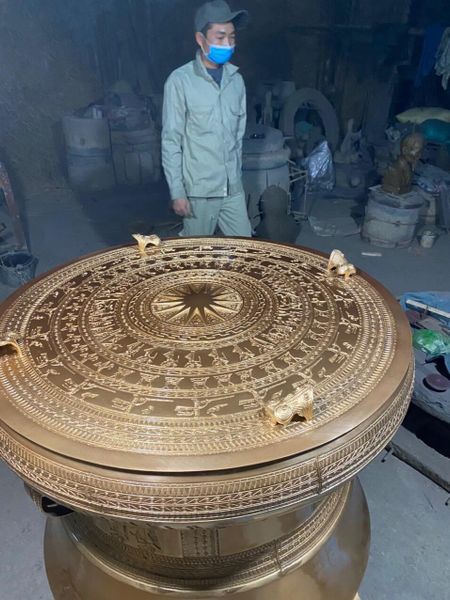 Trống Đồng Đông sơn 68cm nặng 85kg hoa văn chìm Trống đồng Ngọc Lũ