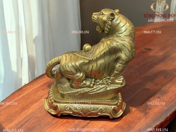 tượng hổ giáp tiền cỡ lớn cao 27cm