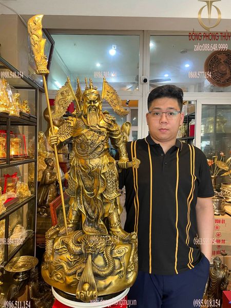 Tượng quan thánh đế quân 93cm ngũ cờ nặng 33kg