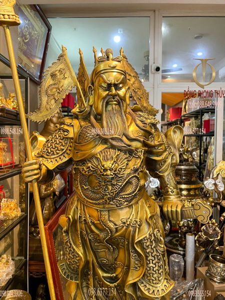 Tượng quan thánh đế quân 90cm ngũ cờ