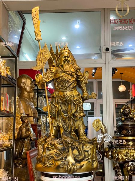 Tượng quan thánh đế quân 93cm ngũ cờ nặng 33kg