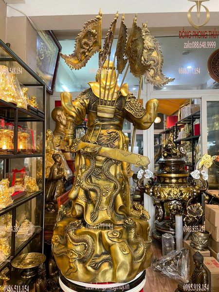 Tượng quan thánh đế quân 90cm ngũ cờ