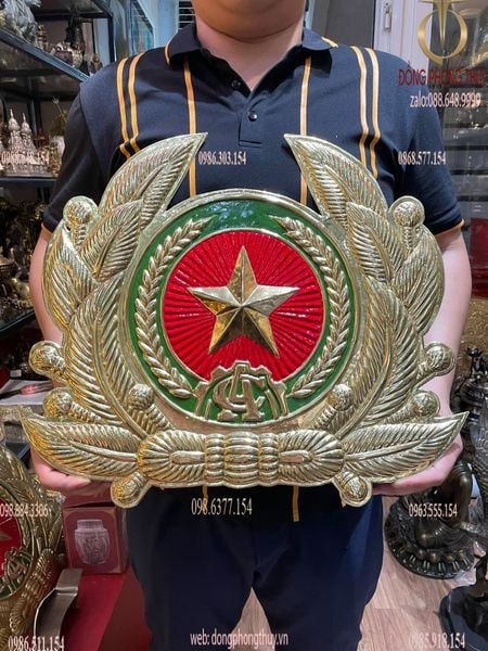 Quốc huy công an bằng đồng