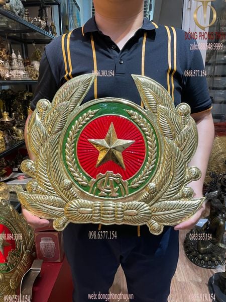 Quốc huy công an bằng đồng