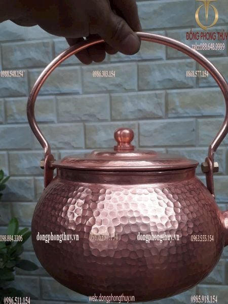 Siêu nước đồng đỏ gò thủ công