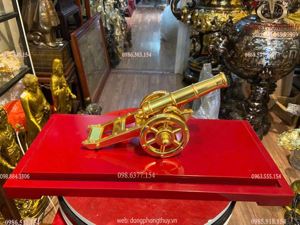 Súng pháo thần công bằng đồng dát vàng 24K