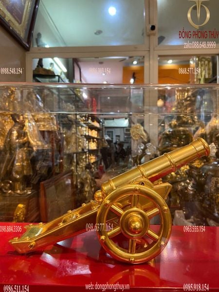Súng pháo thần công bằng đồng dát vàng 24K