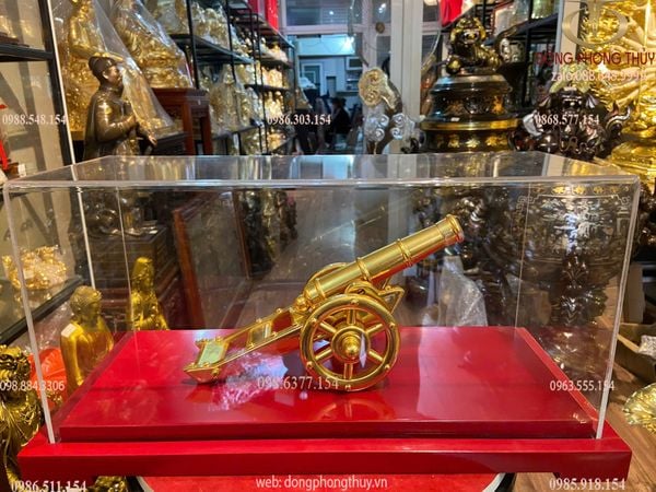 Súng pháo thần công bằng đồng dát vàng 24K