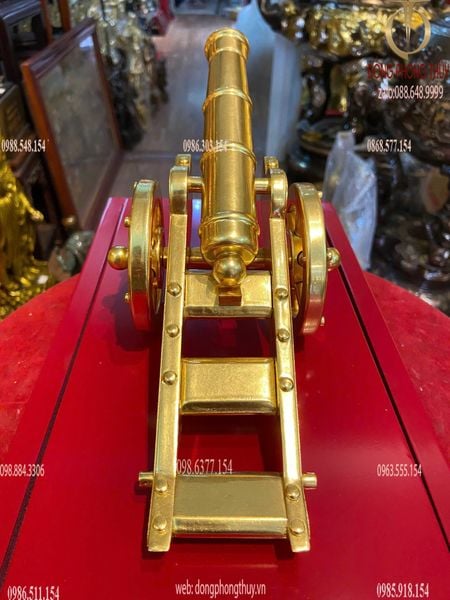 Súng pháo thần công bằng đồng dát vàng 24K
