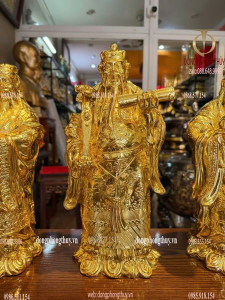 Bộ tam đa bằng đồng cao 35 ngang 14 sâu 14 nặng 10kg dát vàng