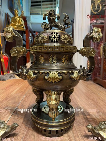 Tam sự hạc hoa sòi bằng đồng cát tút cao 60cm