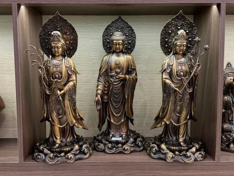 Tây phương tam thánh đứng cao 57cm
