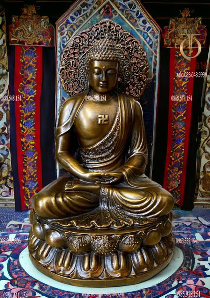 Tây Phương Tam Thánh lá đề cao 28 cm cả lá đề nặng 9,5 kg/1 bộ
