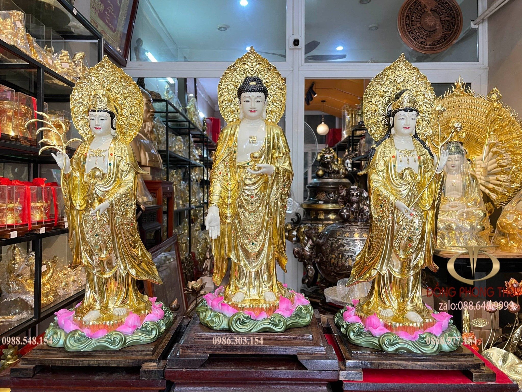 Tây Phương Tam Thánh đứng 58cm
