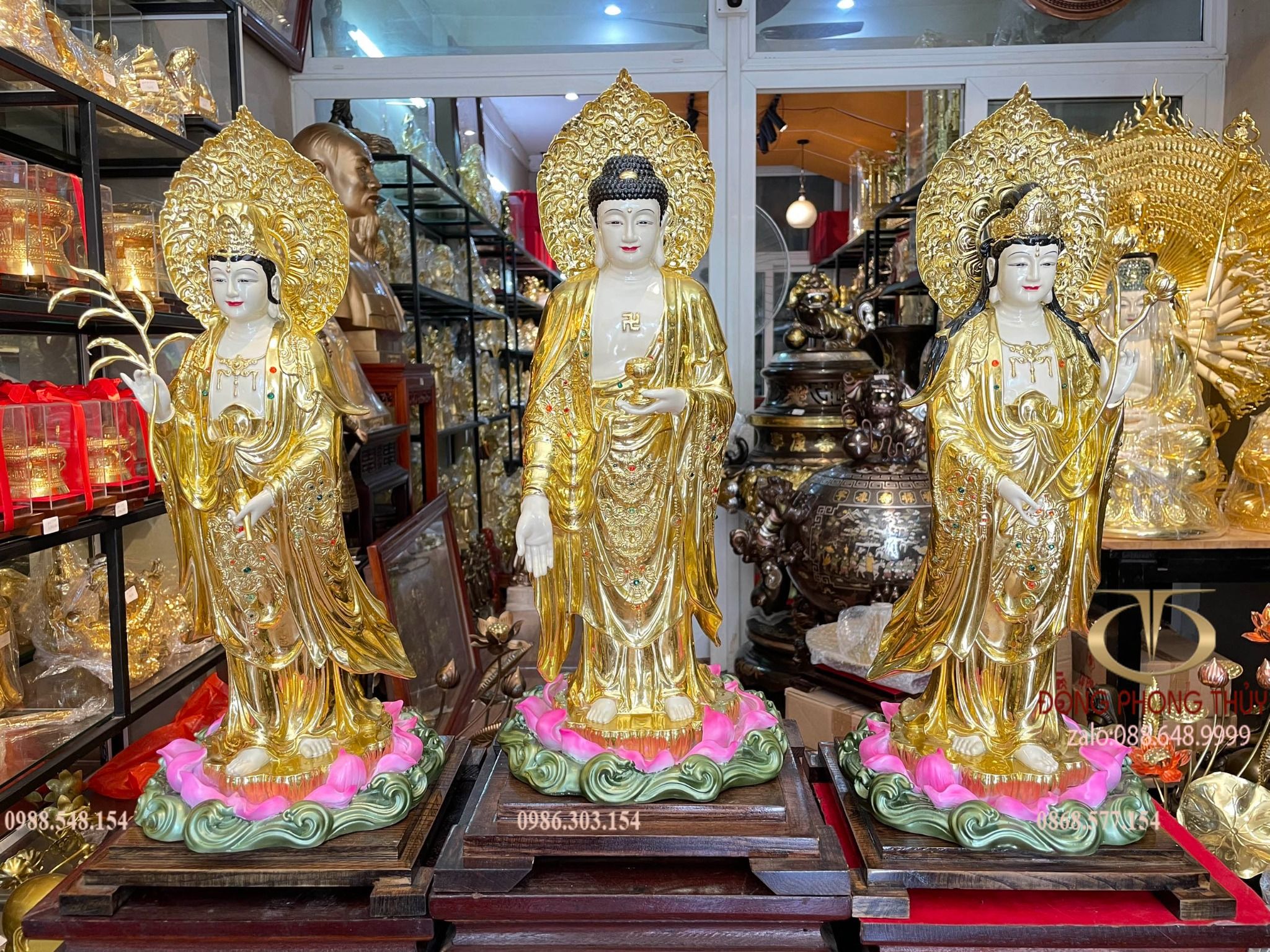 Tây Phương Tam Thánh đứng 58cm
