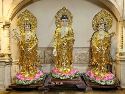 Tây Phương Tam Thánh đứng 58cm