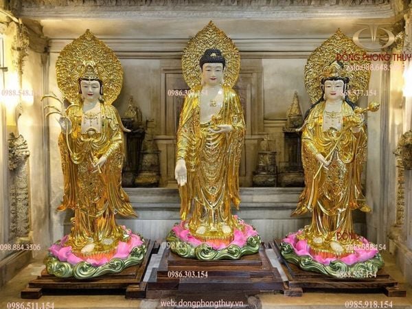 Tây Phương Tam Thánh đứng 58cm