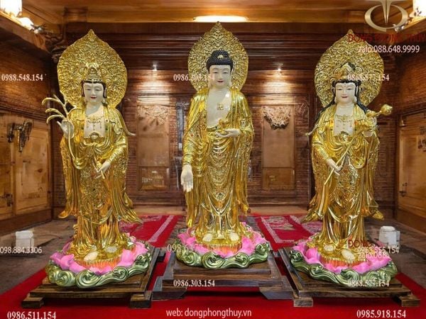 Tây Phương Tam Thánh đứng 58cm
