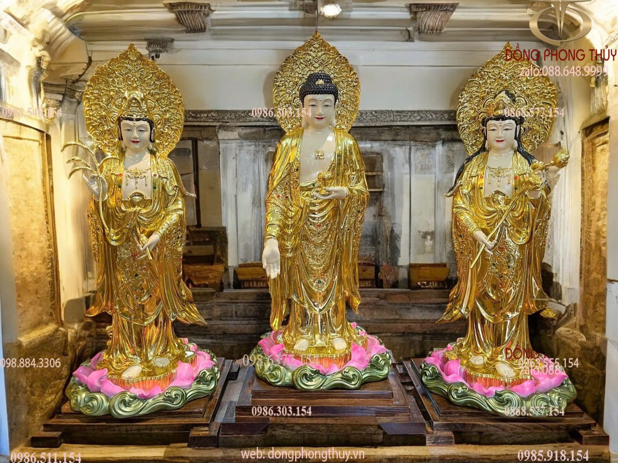Tây Phương Tam Thánh đứng 58cm