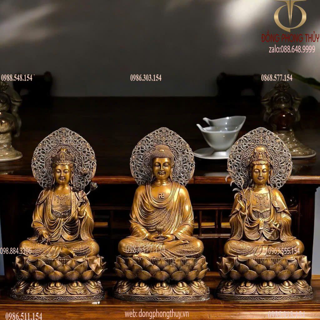 Tây Phương Tam Thánh cao 35cm