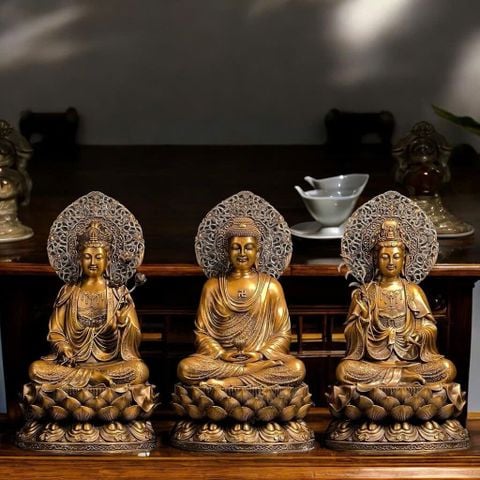 Tây Phương Tam Thánh cao 35cm