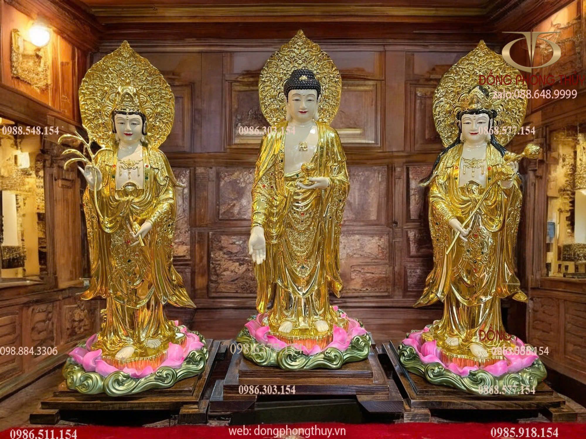 Tây Phương Tam Thánh đứng 58cm