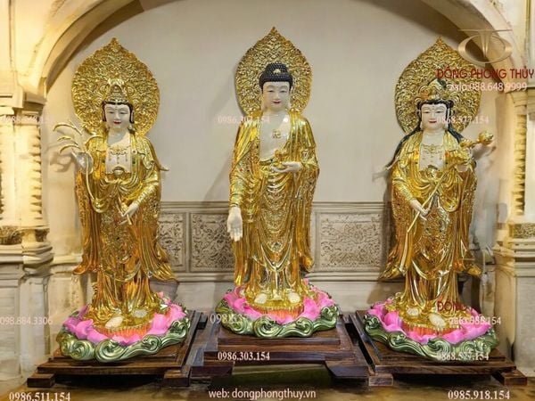 Tây Phương Tam Thánh đứng 58cm