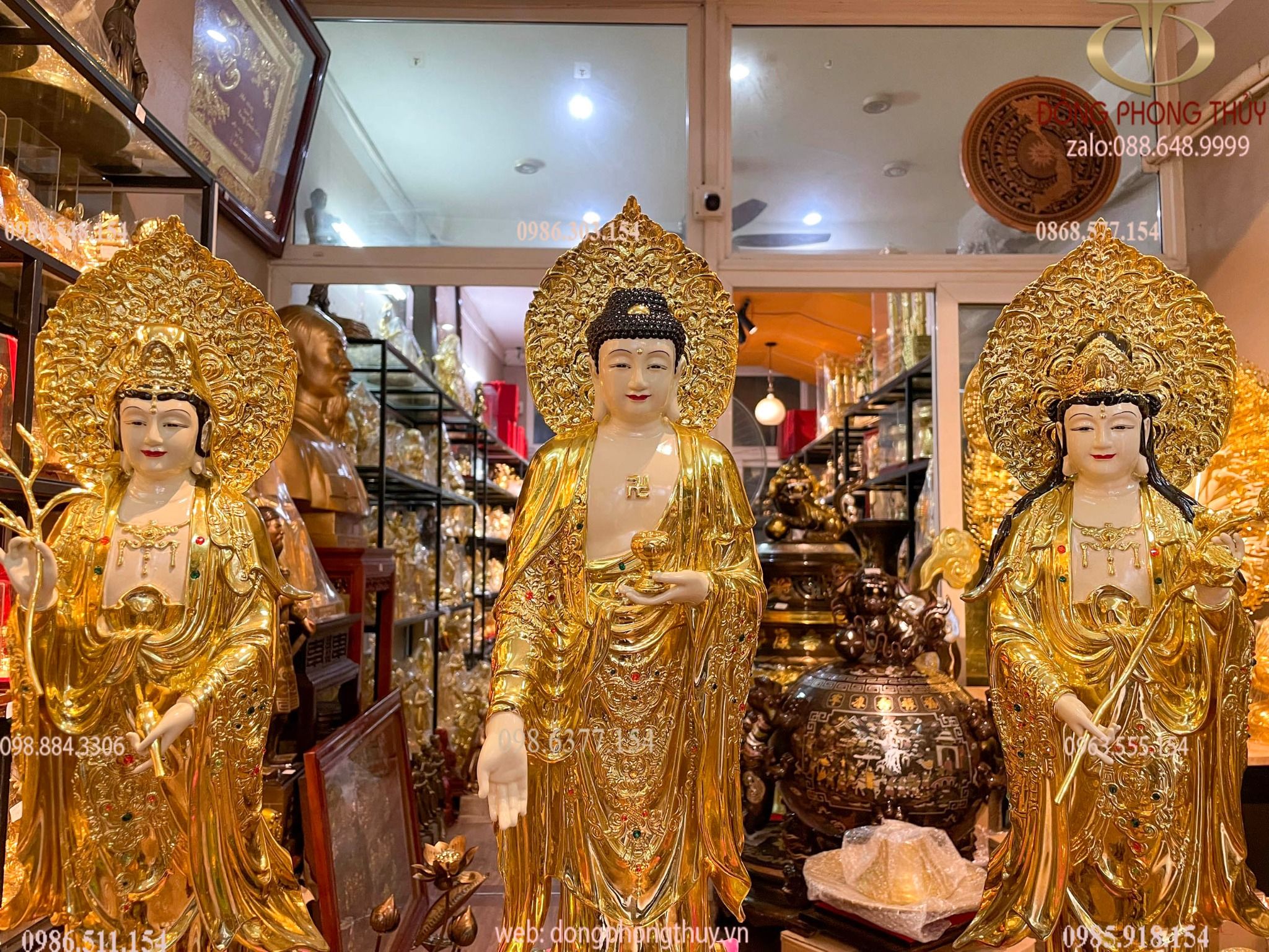 Tây Phương Tam Thánh đứng 58cm