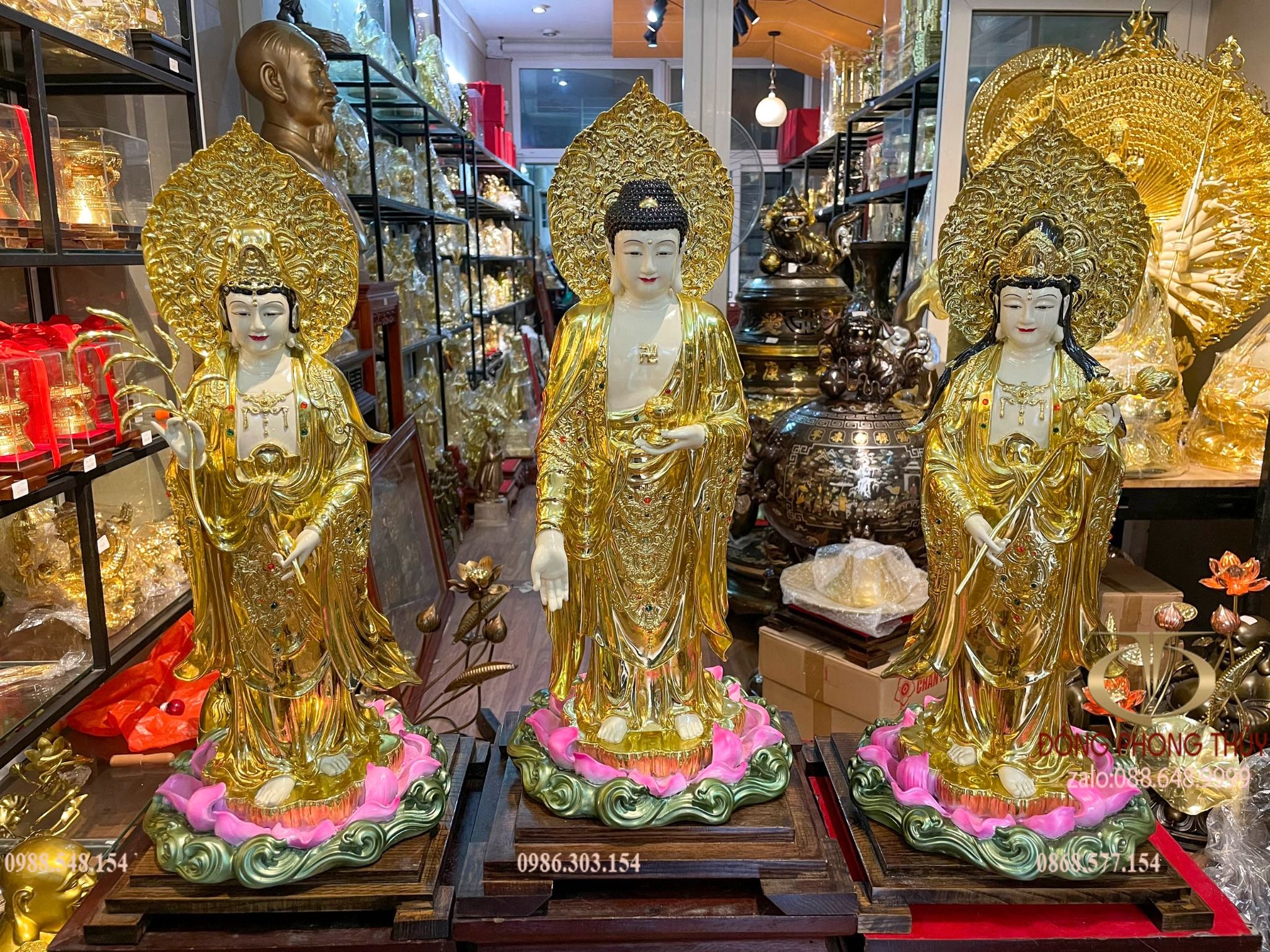 Tây Phương Tam Thánh đứng 58cm