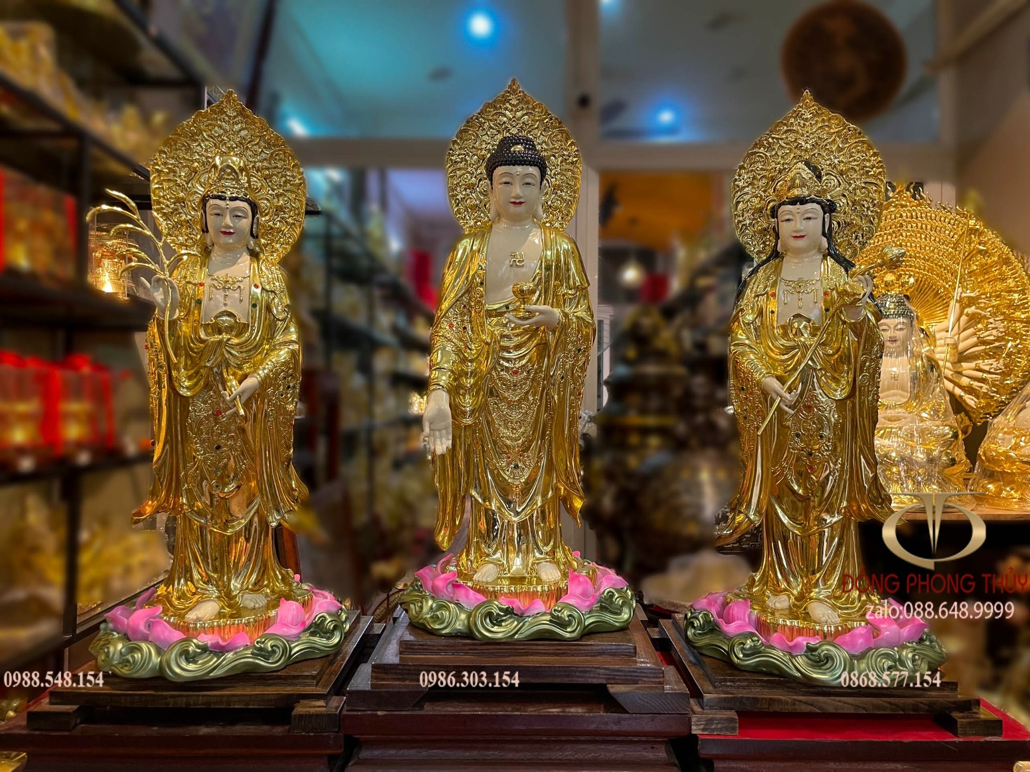 Tây Phương Tam Thánh đứng 58cm
