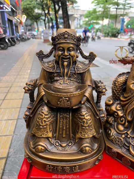 Ông thần tiền - Thần Tài- Thổ Địa bằng đồng 20cm