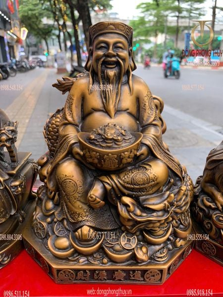 Ông thần tiền - Thần Tài- Thổ Địa bằng đồng 20cm