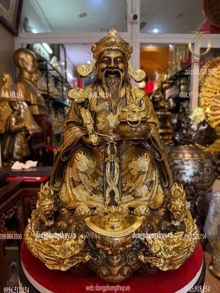 Thần tiền bằng đồng dát điểm vàng