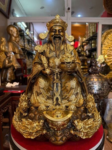Thần tiền bằng đồng dát điểm vàng