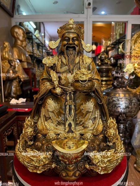 Thần tiền bằng đồng dát điểm vàng