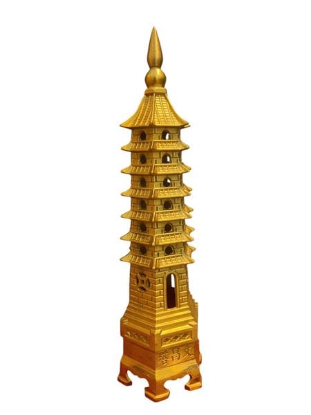 Tháp văn xương bằng đồng 7 tầng cao 24cm