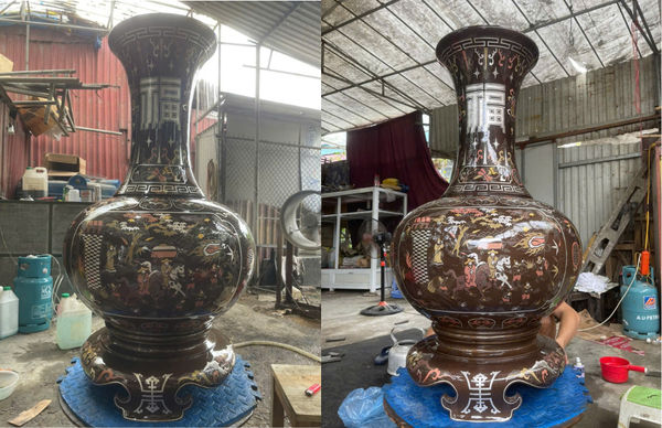 Lọ hoa củ tỏi cao 1m1
