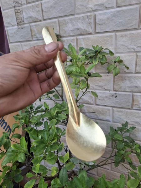 Thìa đồng vàng gò thủ công