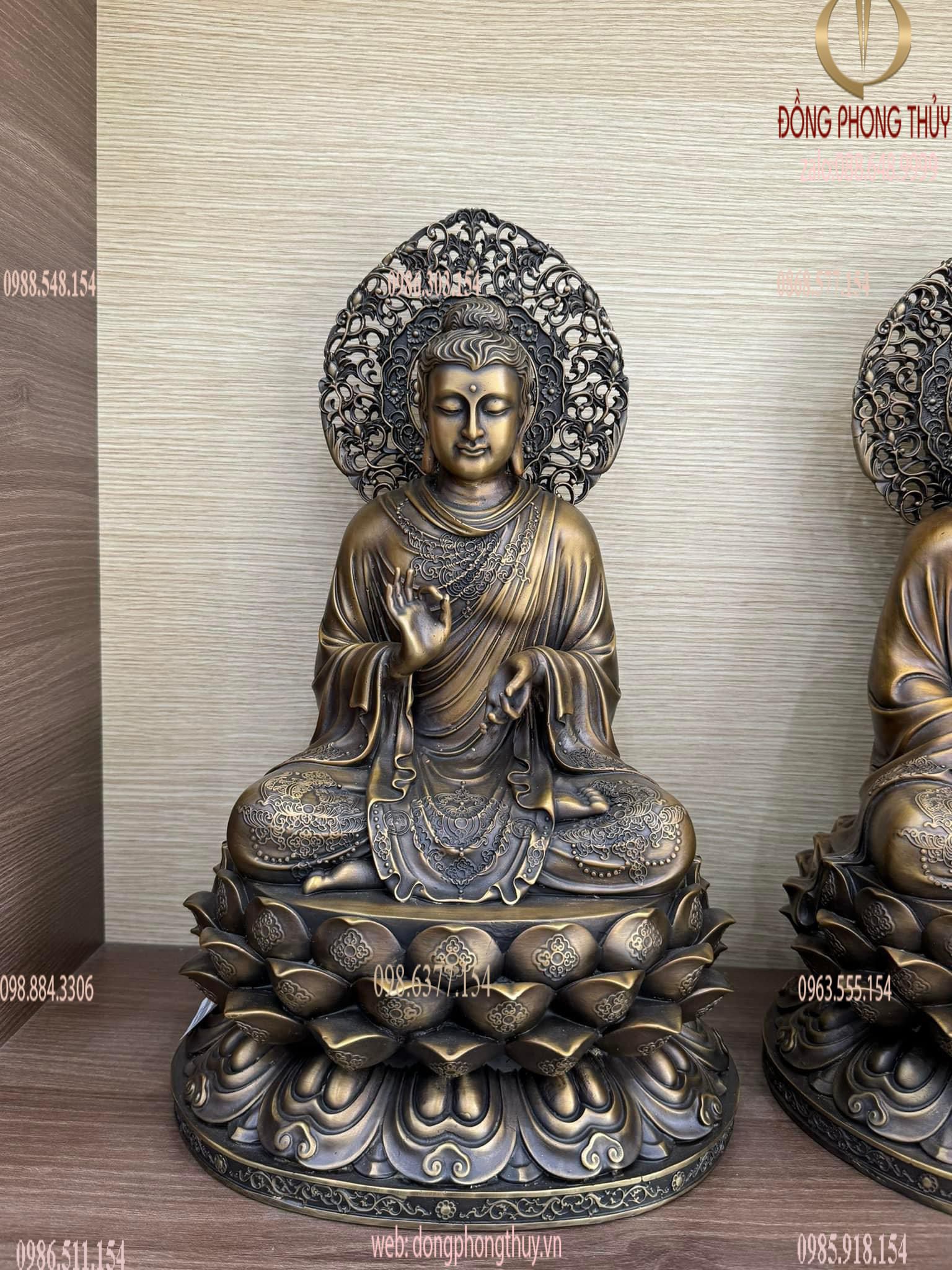 Thích Ca chuyển pháp luân cao 43 ngang 26 sâu 20 màu hun