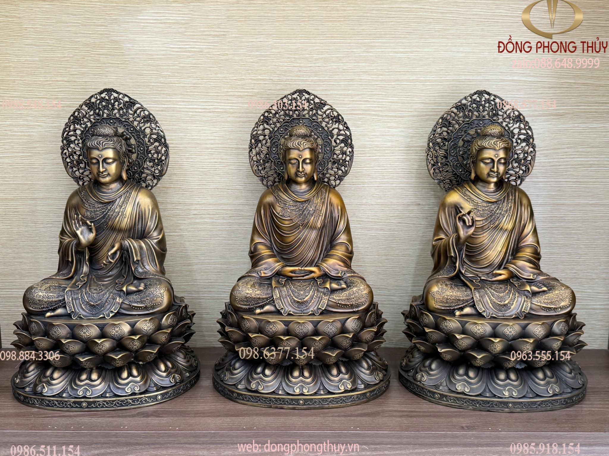 Thích Ca chuyển pháp luân cao 43 ngang 26 sâu 20 màu hun