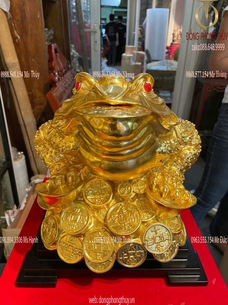 Thiềm thừ bằng đồng dát vàng 24k