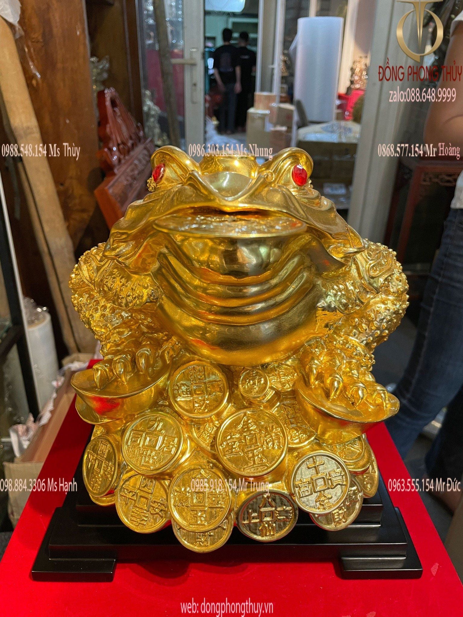 Thiềm thừ bằng đồng dát vàng 24k